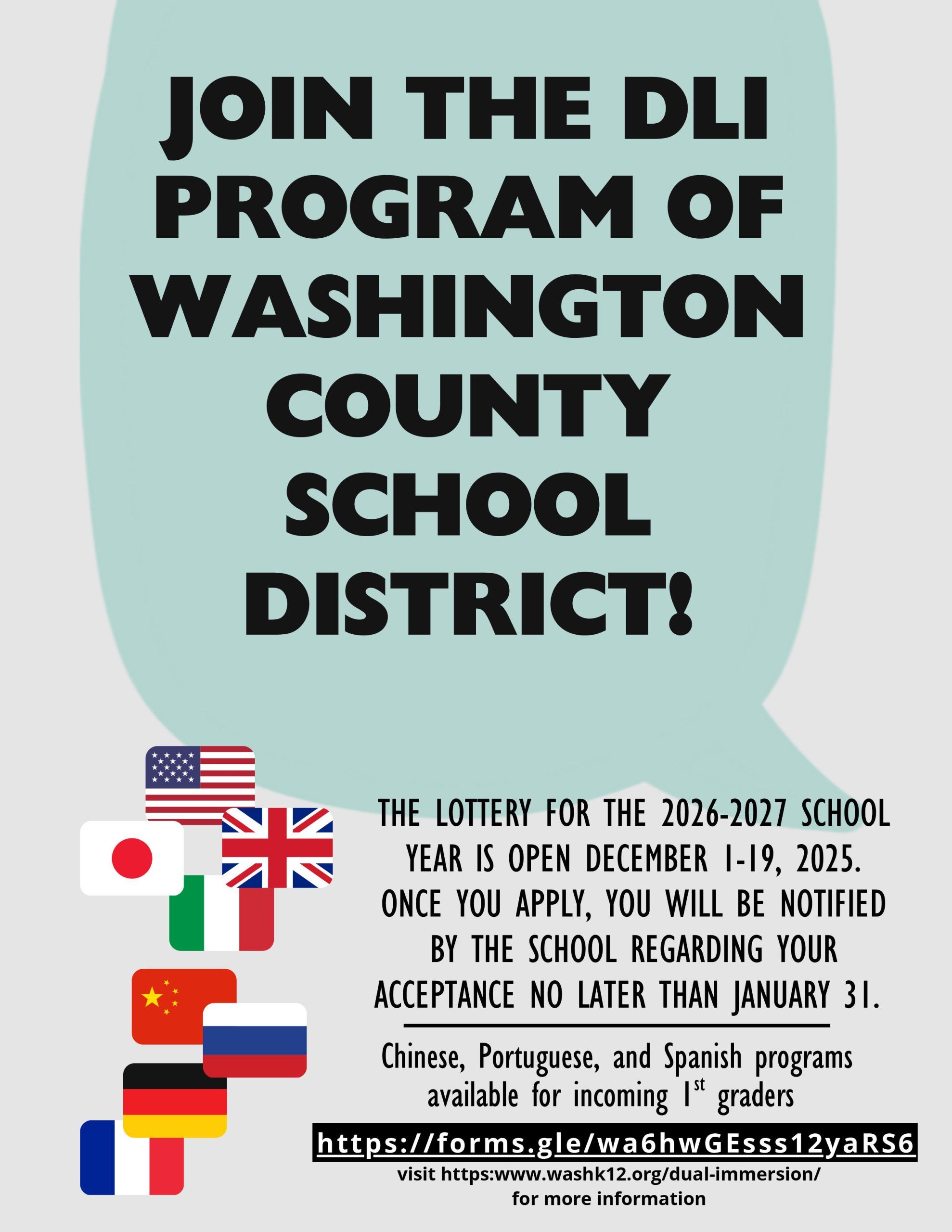 Join the DLI Program of Washington County School District