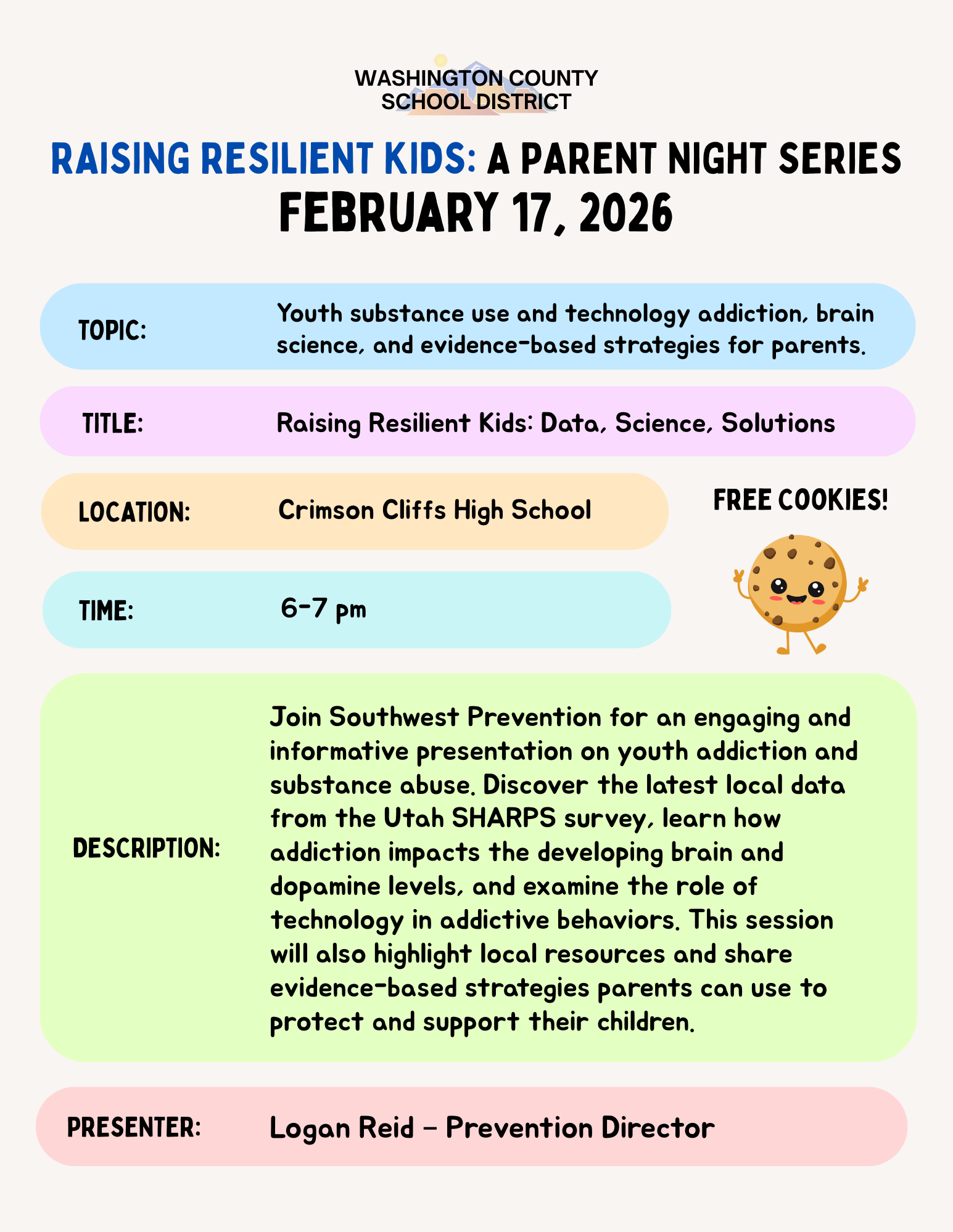 2026 January Parent Night Flyer