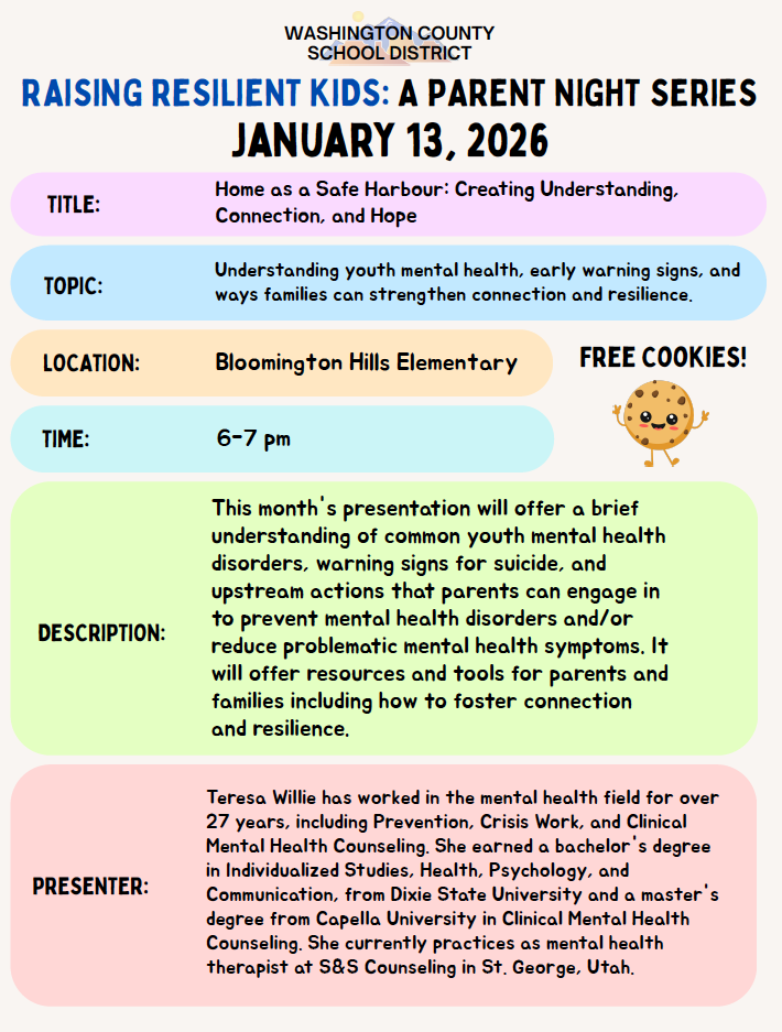 2026 January Parent Night Flyer