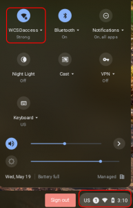 Picking the network for access.