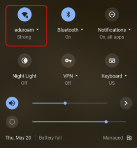 Eduroam verification as network.
