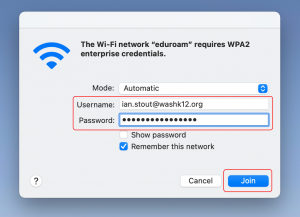 Enter your username and password into the system.