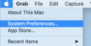 Click system preferences highlighted.
