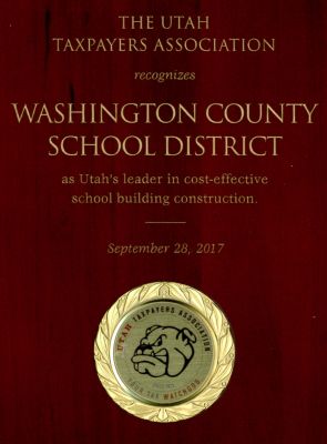 Utah Taxpayers Association recognition award for 2017